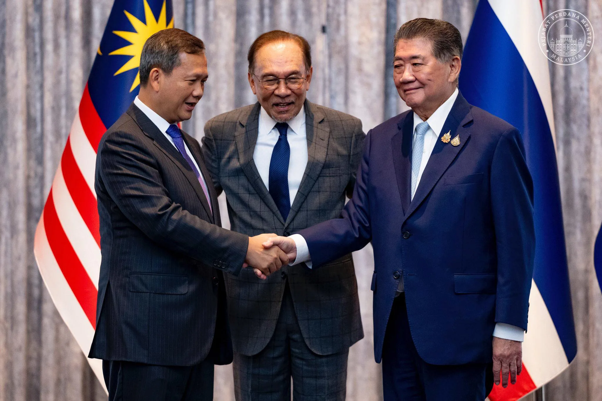 Perundingan gencatan senjata Thailand dan Kamboja. (Dok. X/@anwaribrahim)