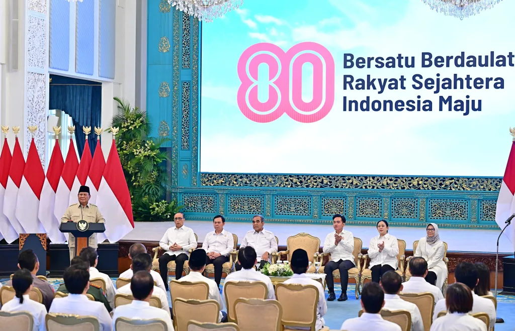 Prabowo luncurkan Logo HUT RI ke-80