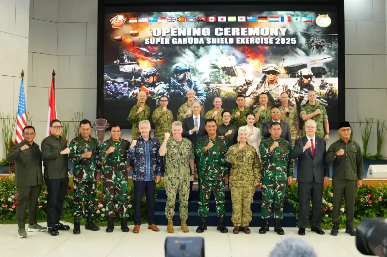 Upacara pembukaan Latihan Gabungan Bersama (Latgabma) Super Garuda Shield 2025. (Dok. Puspen TNI)